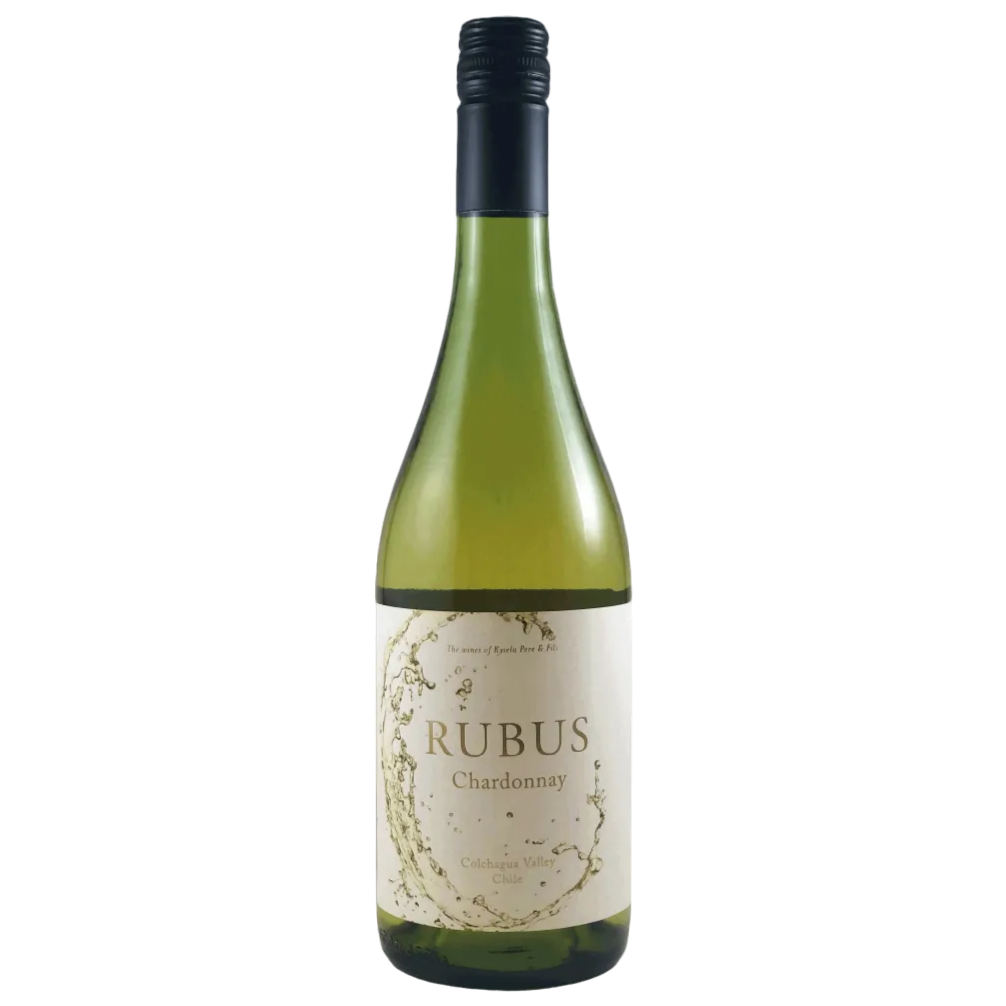 Wine bottle labeled 'Rubus Chardonnay'